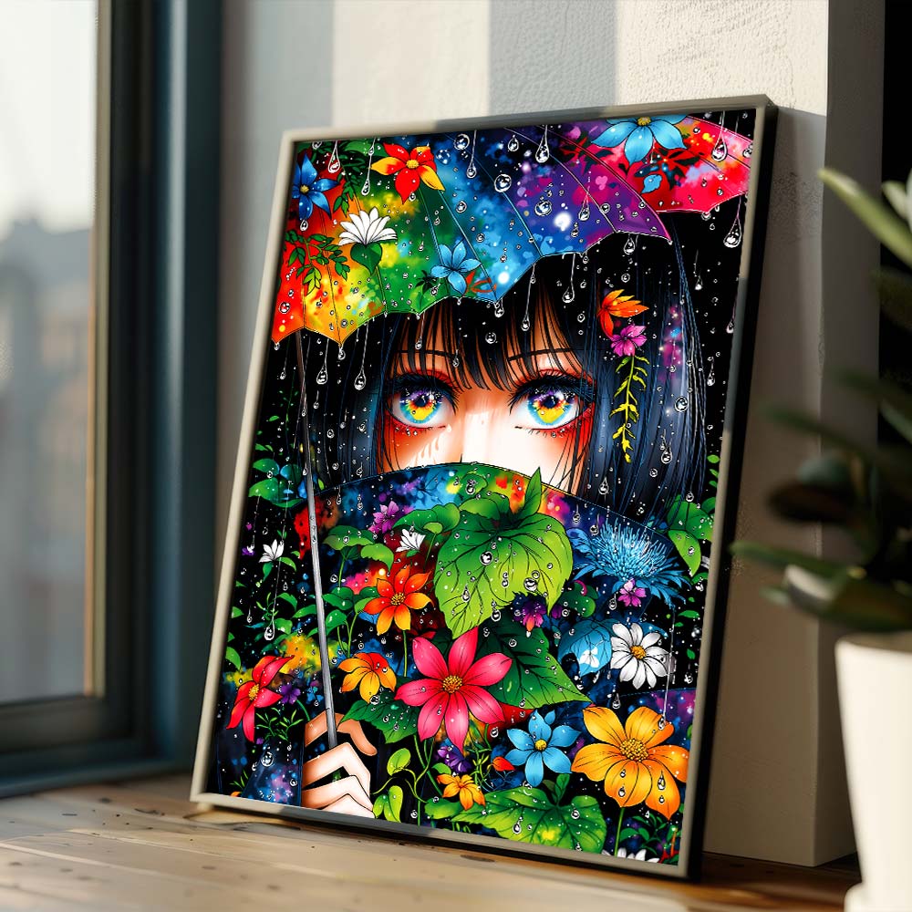5D Diamond Painting – Rainlit Bloom