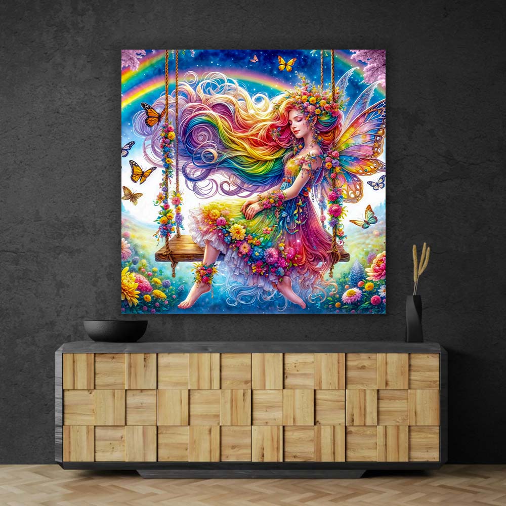 5D Diamond Painting – Regenbogenfee der Träume Unique-Diamond