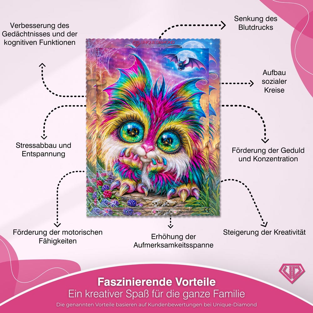 5D Diamond Painting – Regenbogenkobold der Halloween-Nacht