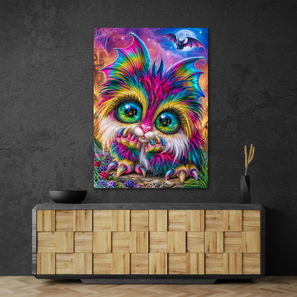 5D Diamond Painting – Regenbogenkobold der Halloween-Nacht