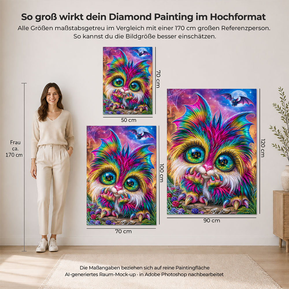 5D Diamond Painting – Regenbogenkobold der Halloween-Nacht
