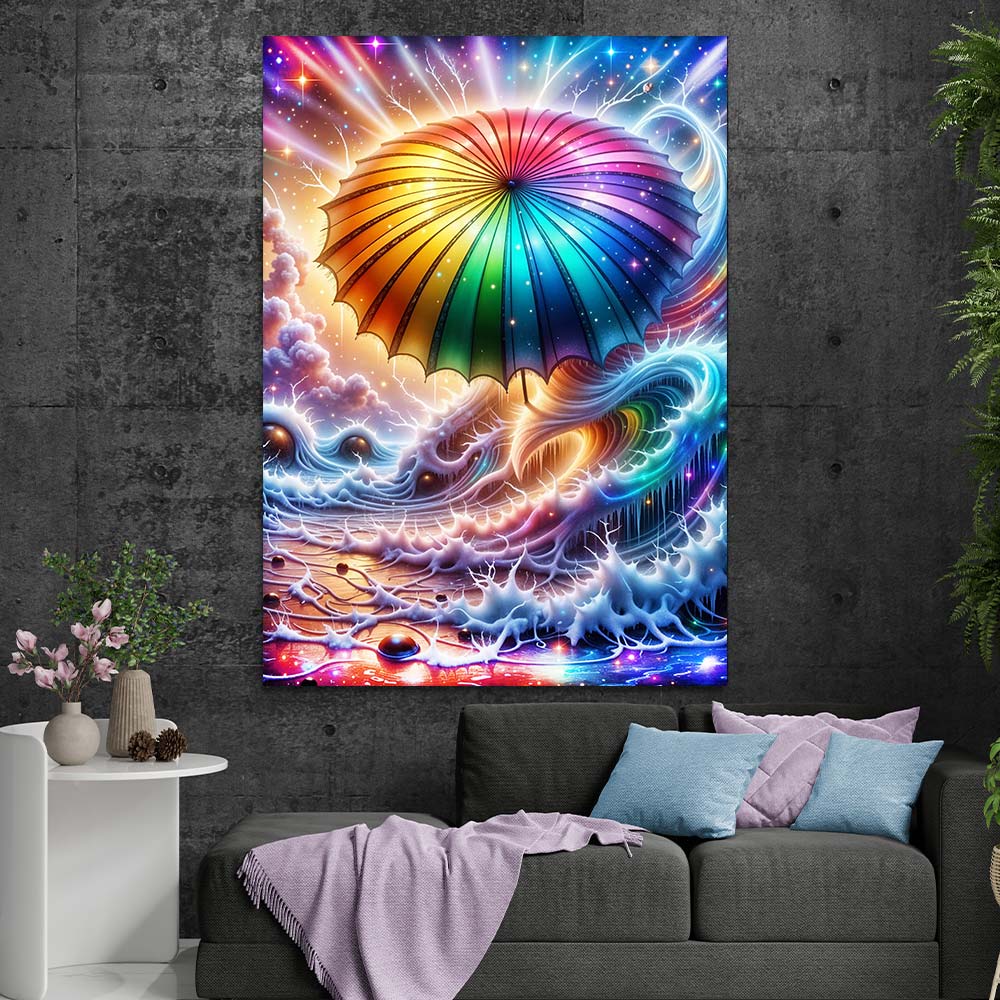 5D Diamond Painting – Regenbogenschirm der Gezeiten, unique-diamond