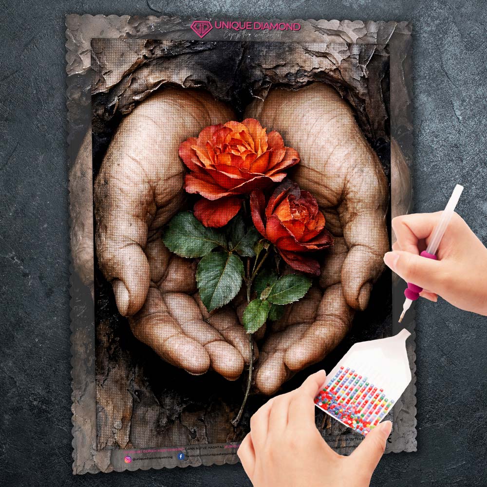 5D Diamond Painting – Rosen der Hoffnung