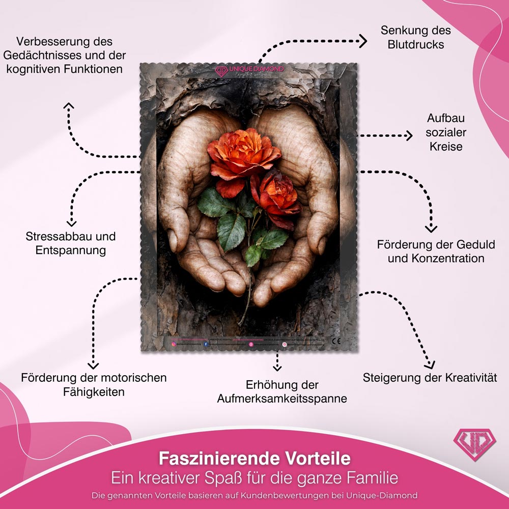 5D Diamond Painting – Rosen der Hoffnung