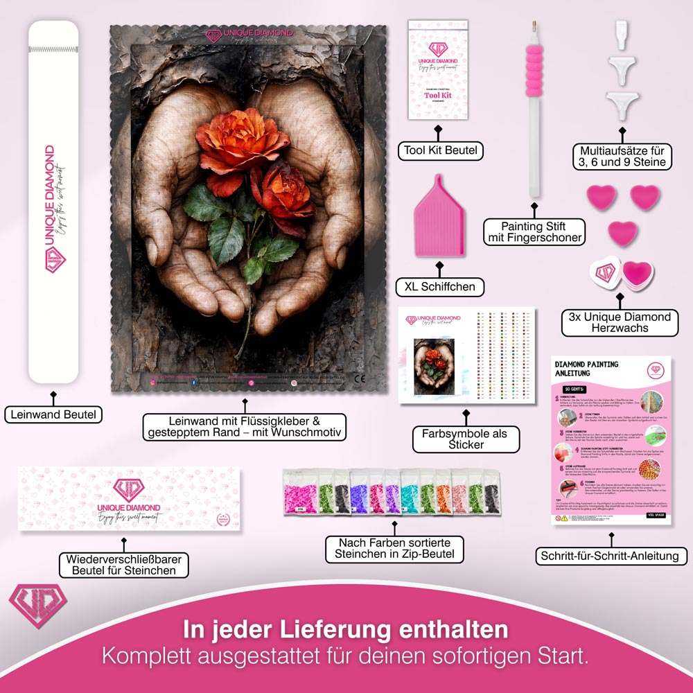 5D Diamond Painting – Rosen der Hoffnung