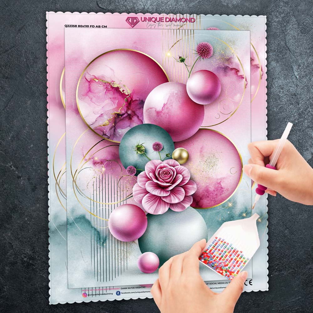 5D Diamond Painting – Rosengoldene Balance