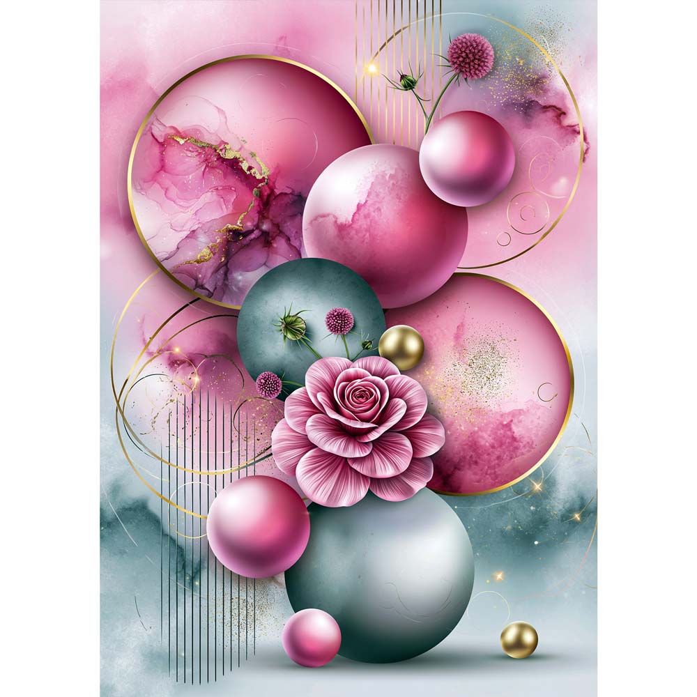 5D Diamond Painting – Rosengoldene Balance | Unique Diamond