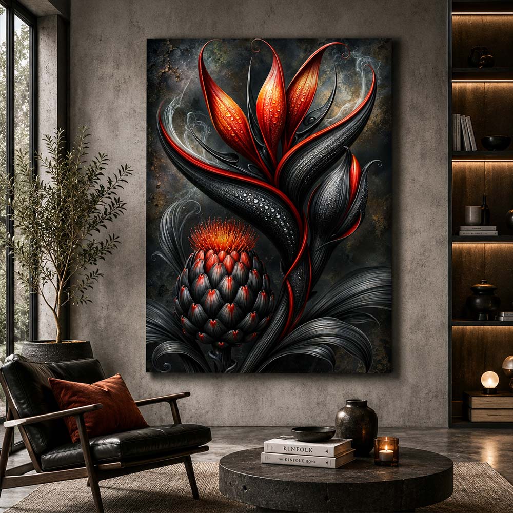 5D Diamond Painting – Rubinblüte der Nacht
