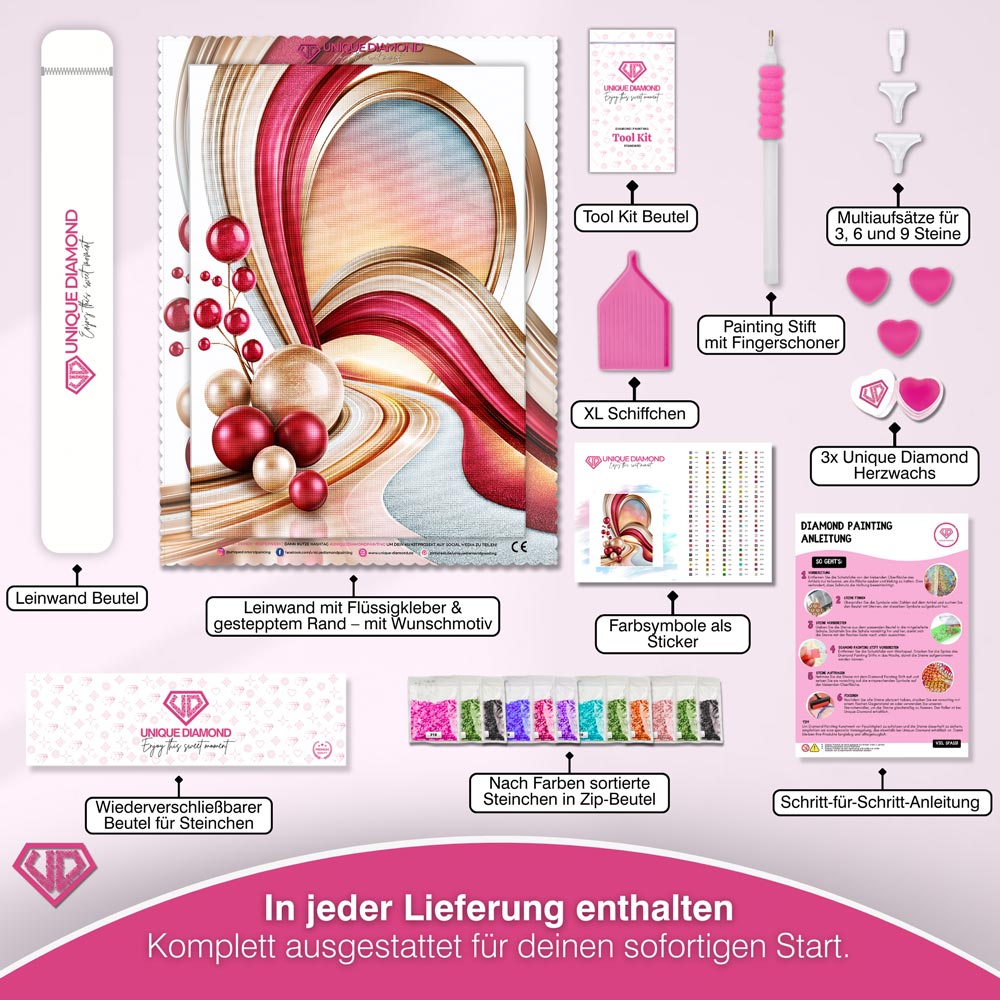5D Diamond Painting – Rubinrote Harmonie