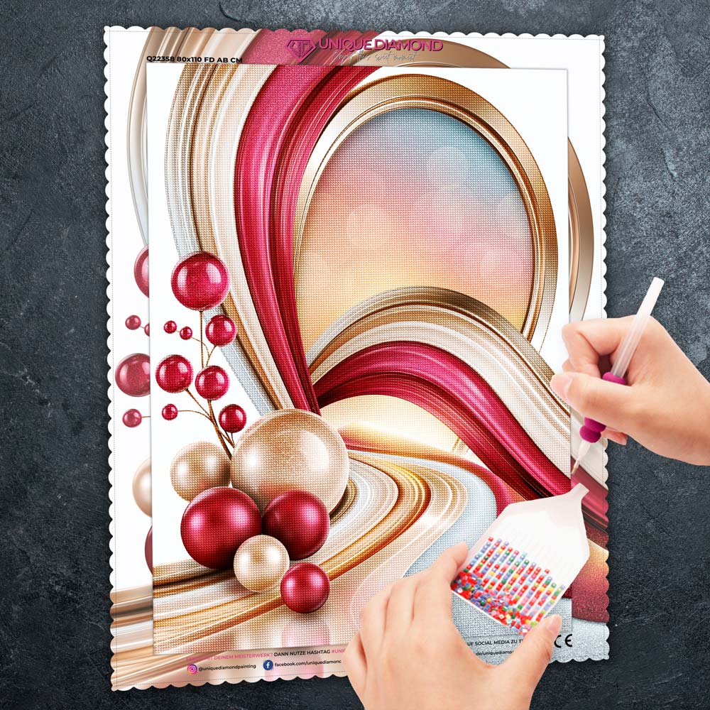 5D Diamond Painting – Rubinrote Harmonie