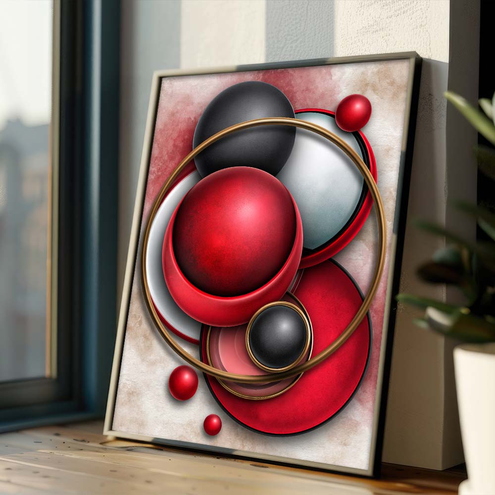5D Diamond Painting – Rubinrote Sphären