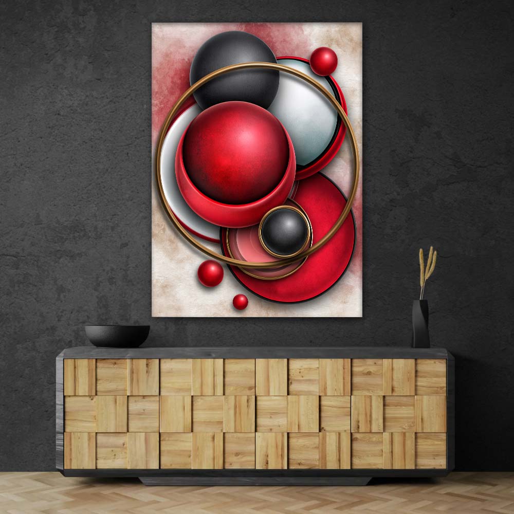5D Diamond Painting – Rubinrote Sphären
