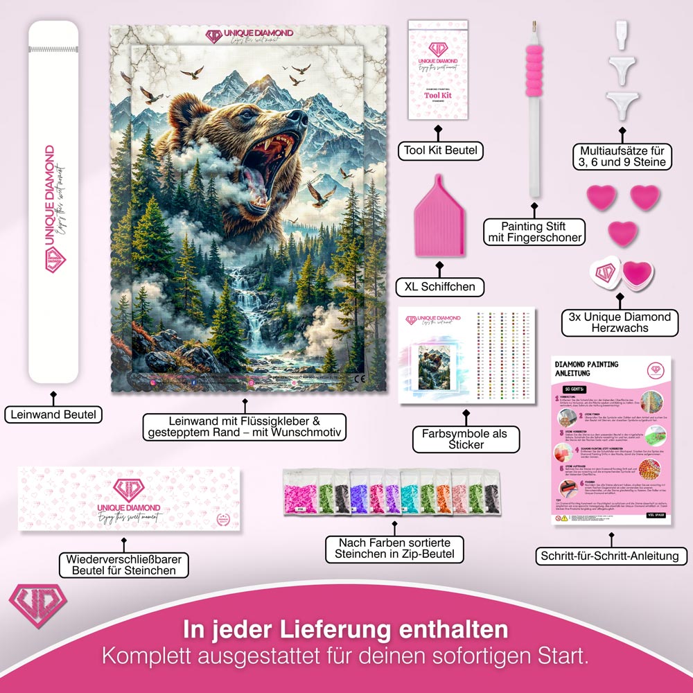 5D Diamond Painting – Ruf der Wildnis