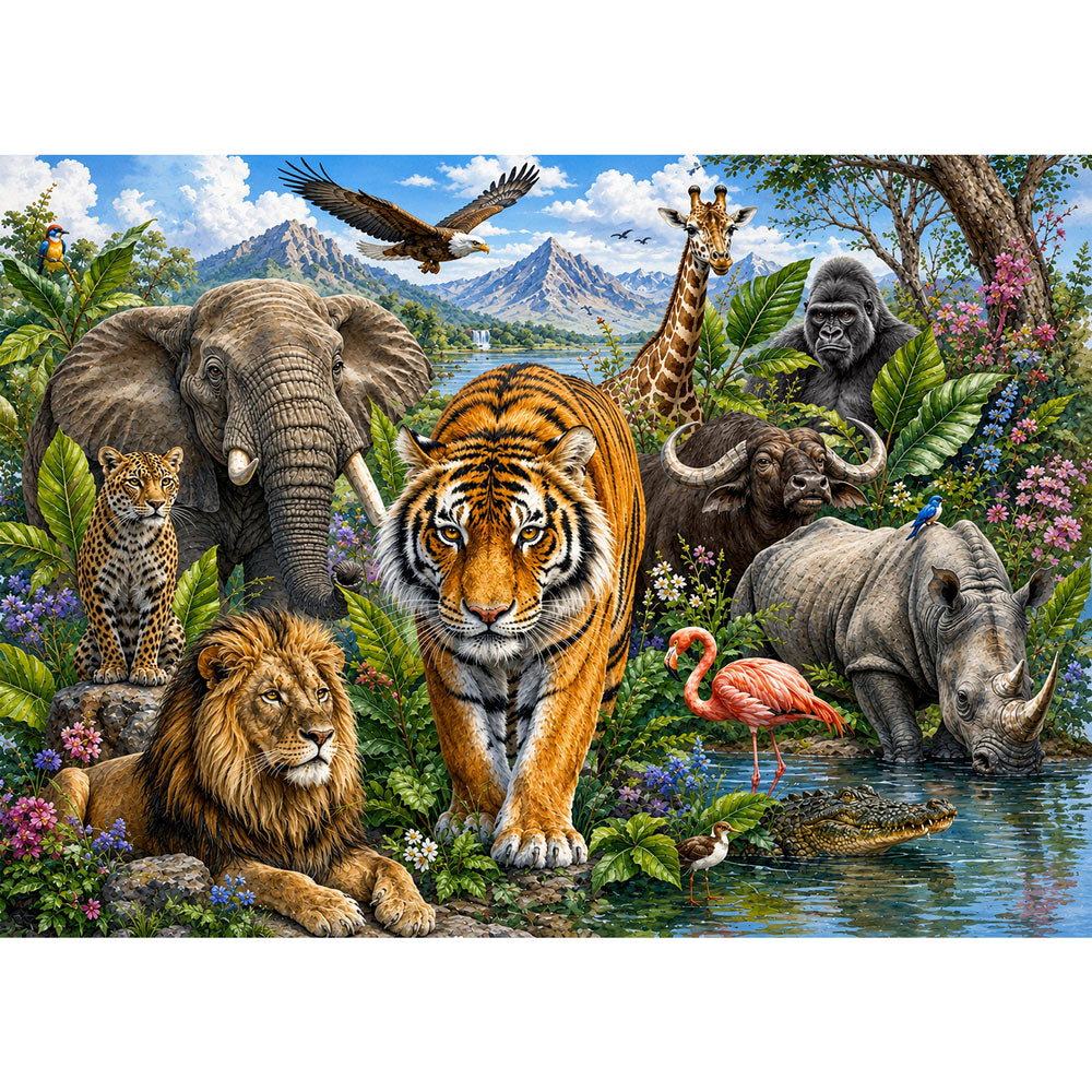 5D Diamond Painting – Safari der Giganten | Unique Diamond