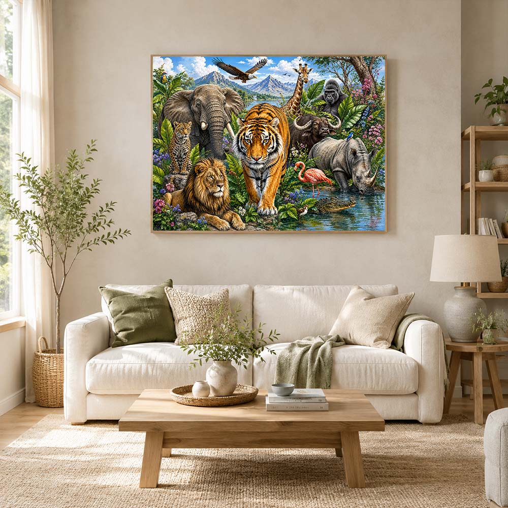 5D Diamond Painting – Safari der Giganten