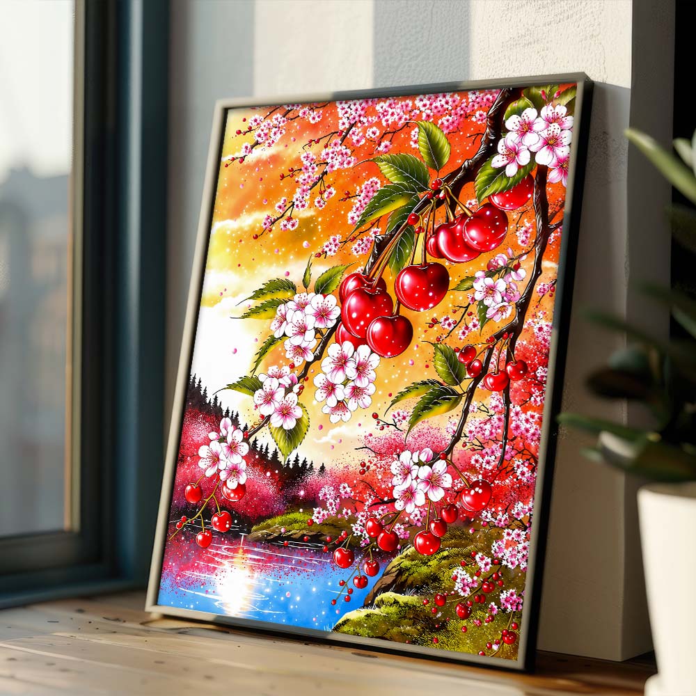5D Diamond Painting – Sakura Cherry Glow