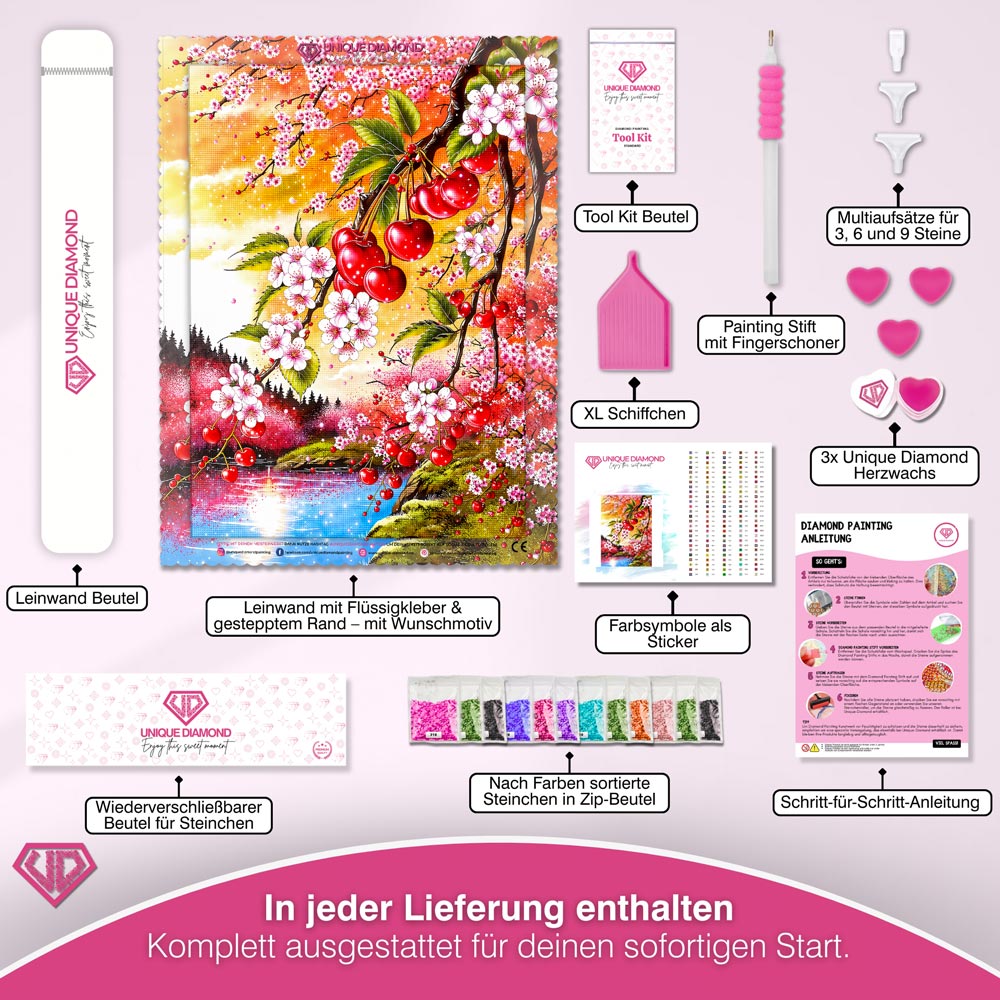 5D Diamond Painting – Sakura Cherry Glow
