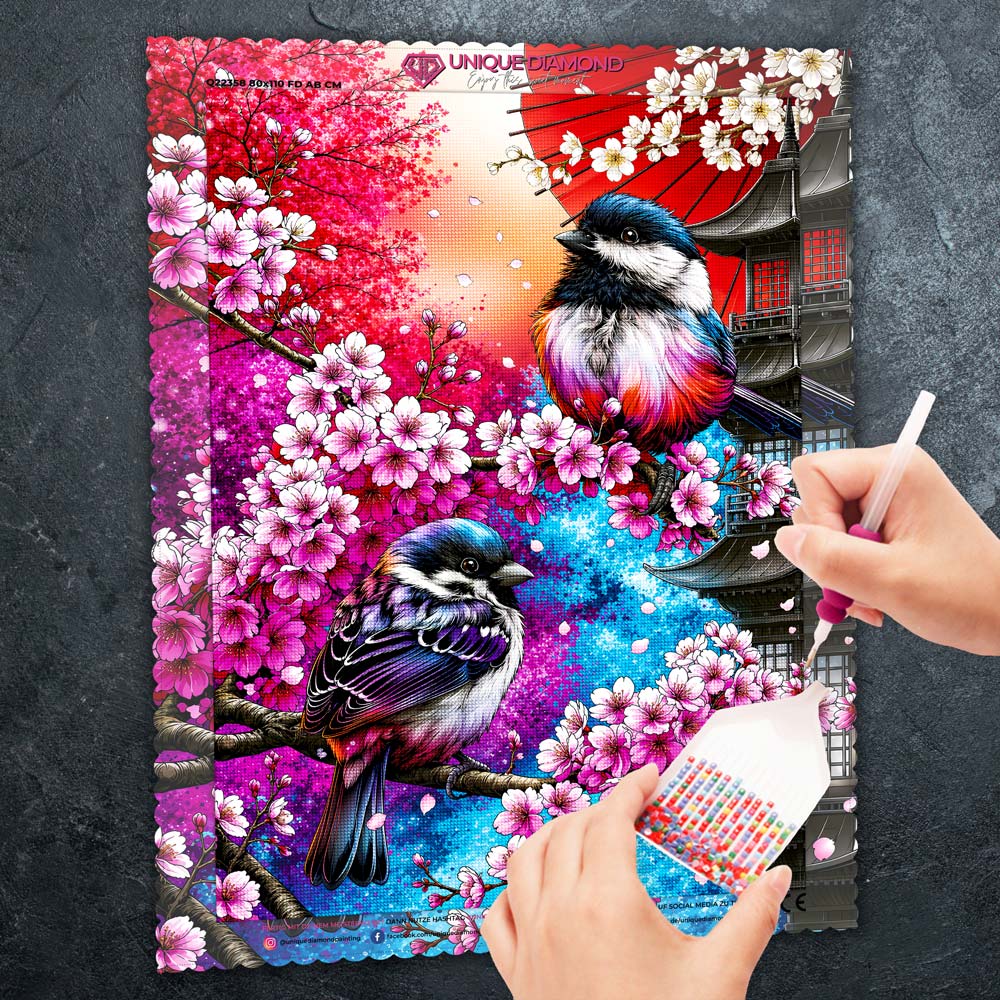 5D Diamond Painting – Sakura Songbirds of Kyoto