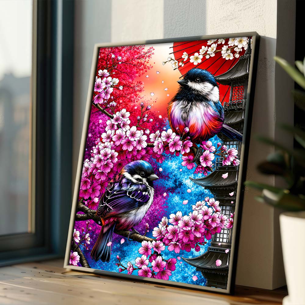 5D Diamond Painting – Sakura Songbirds of Kyoto