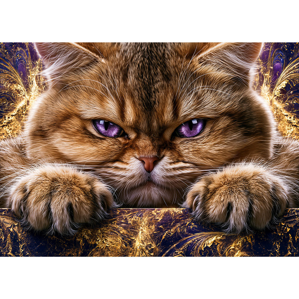 5D Diamond Painting – Samtpfote Aurelio mit Amethystblick | Unique Diamond