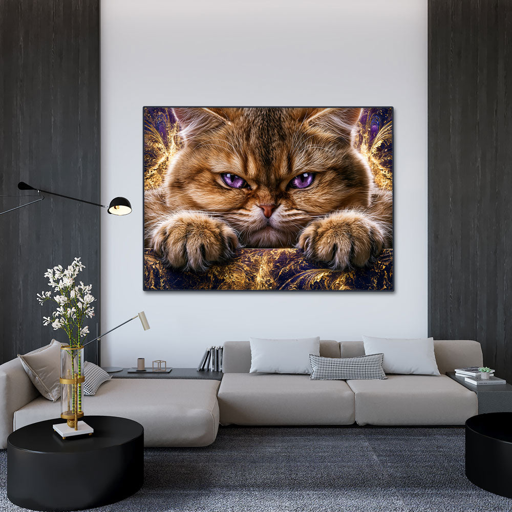 5D Diamond Painting – Samtpfote Aurelio mit Amethystblick