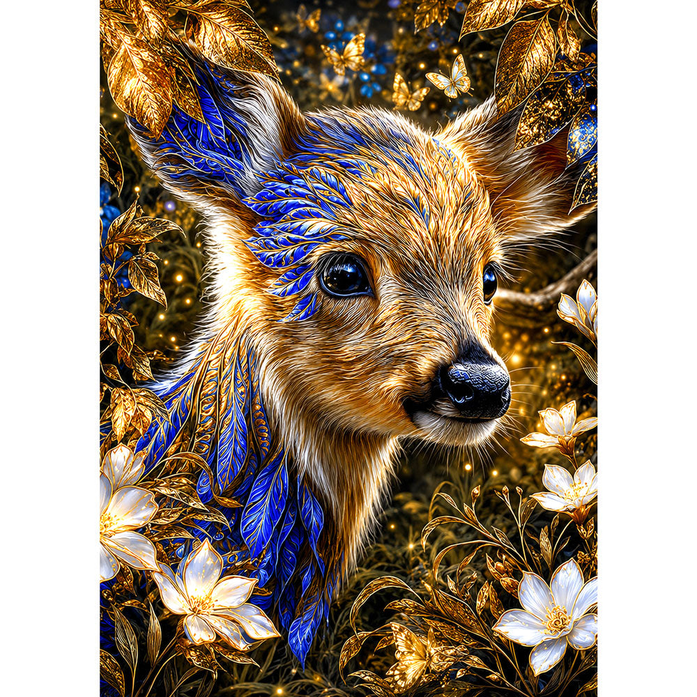 5D Diamond Painting – Saphirgesang des Waldlichts | Unique Diamond