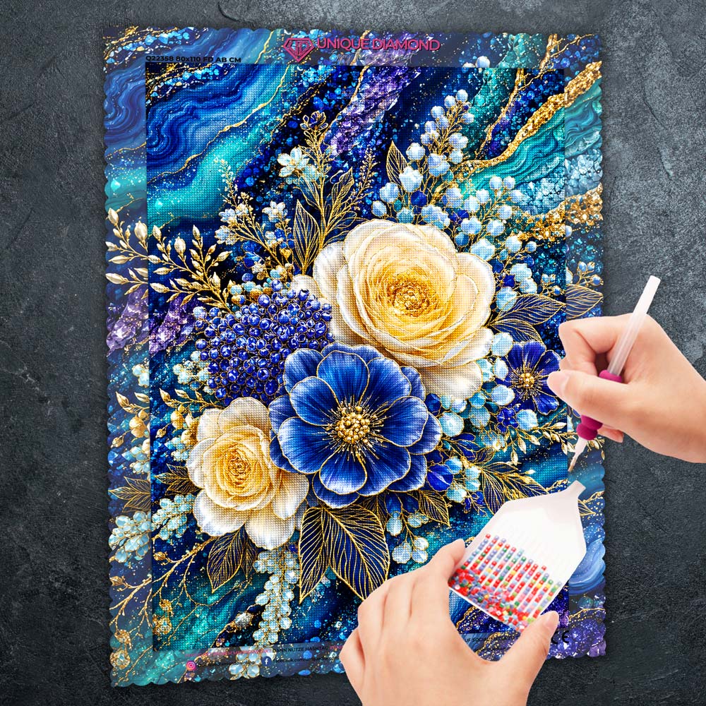 5D Diamond Painting – Aurelia Saphirblüte