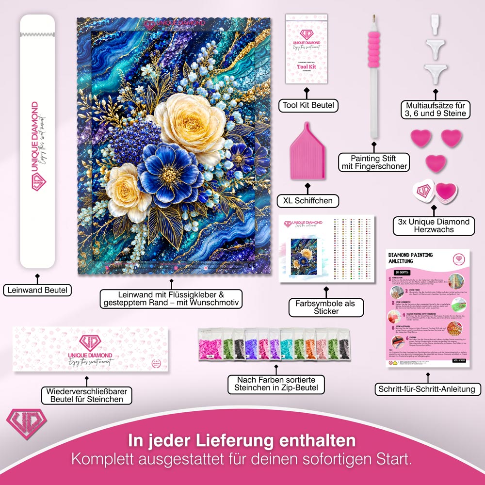 5D Diamond Painting – Aurelia Saphirblüte