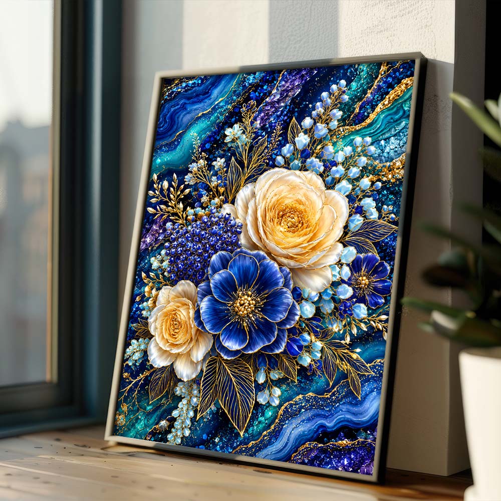 5D Diamond Painting – Aurelia Saphirblüte