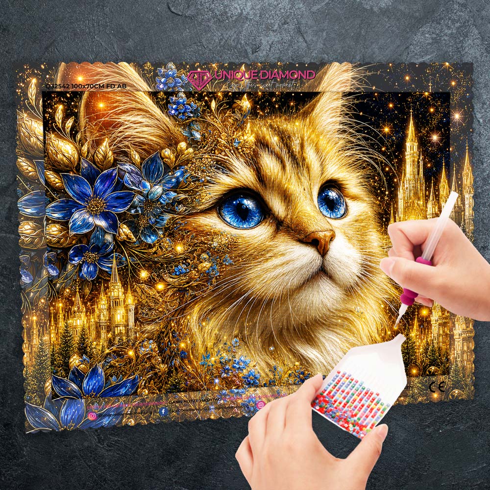5D Diamond Painting – Saphirnacht im Goldenen Märchenreich