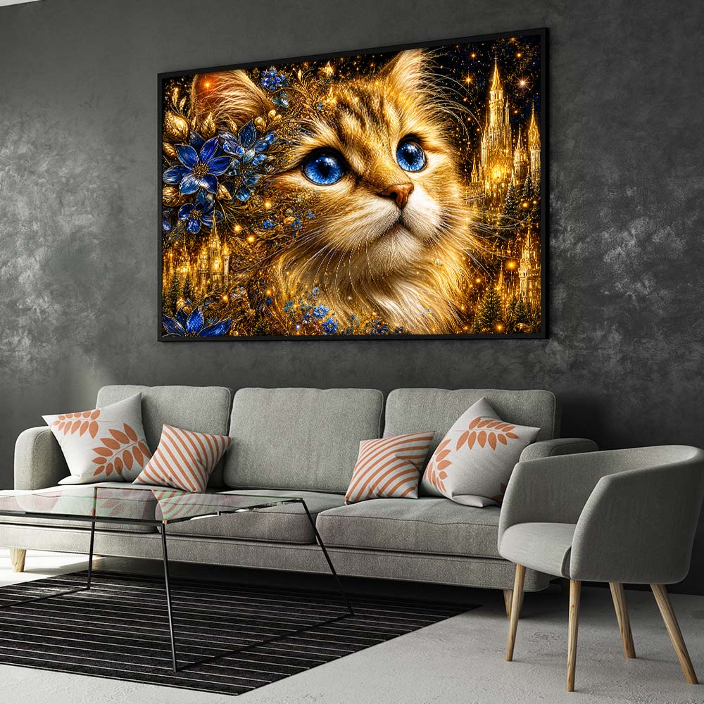 5D Diamond Painting – Saphirnacht im Goldenen Märchenreich
