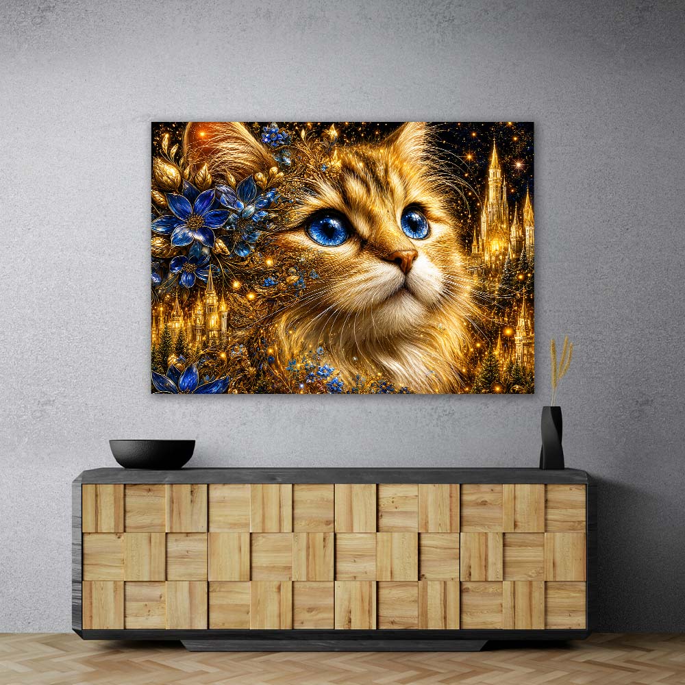 5D Diamond Painting – Saphirnacht im Goldenen Märchenreich