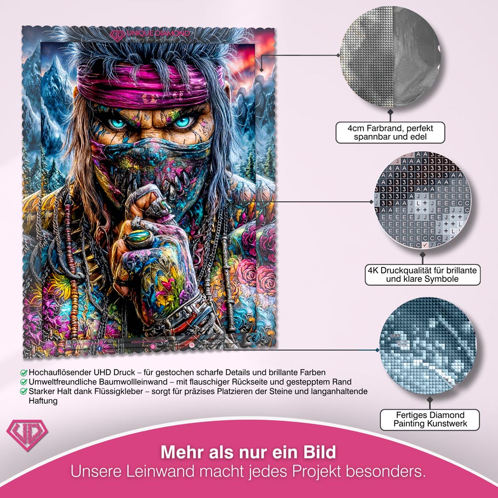 5D Diamond Painting – Savage Bloom Unique-Diamond
