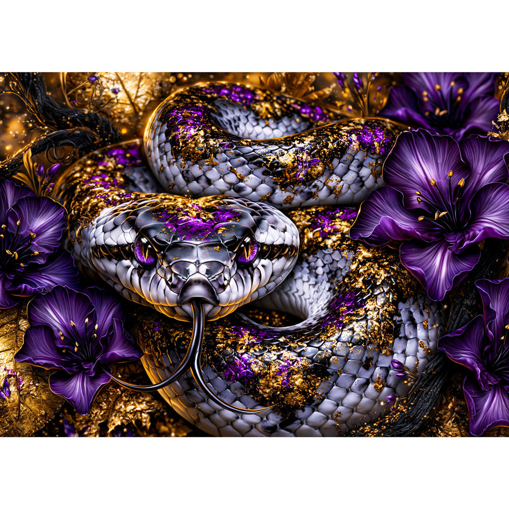 5D Diamond Painting – Schlange der Violetten Versuchung | Unique Diamond