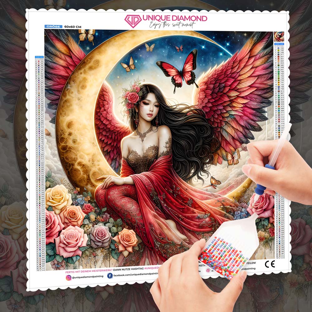 5D Diamond Painting – Selene – Die Mondrosen-Fee Unique-Diamond