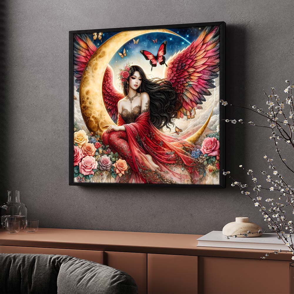 5D Diamond Painting – Selene – Die Mondrosen-Fee Unique-Diamond