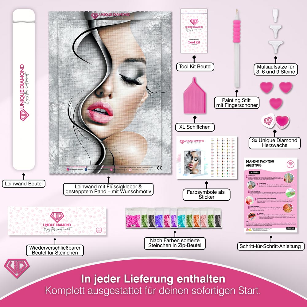 5D Diamond Painting – Silhouette der Eleganz