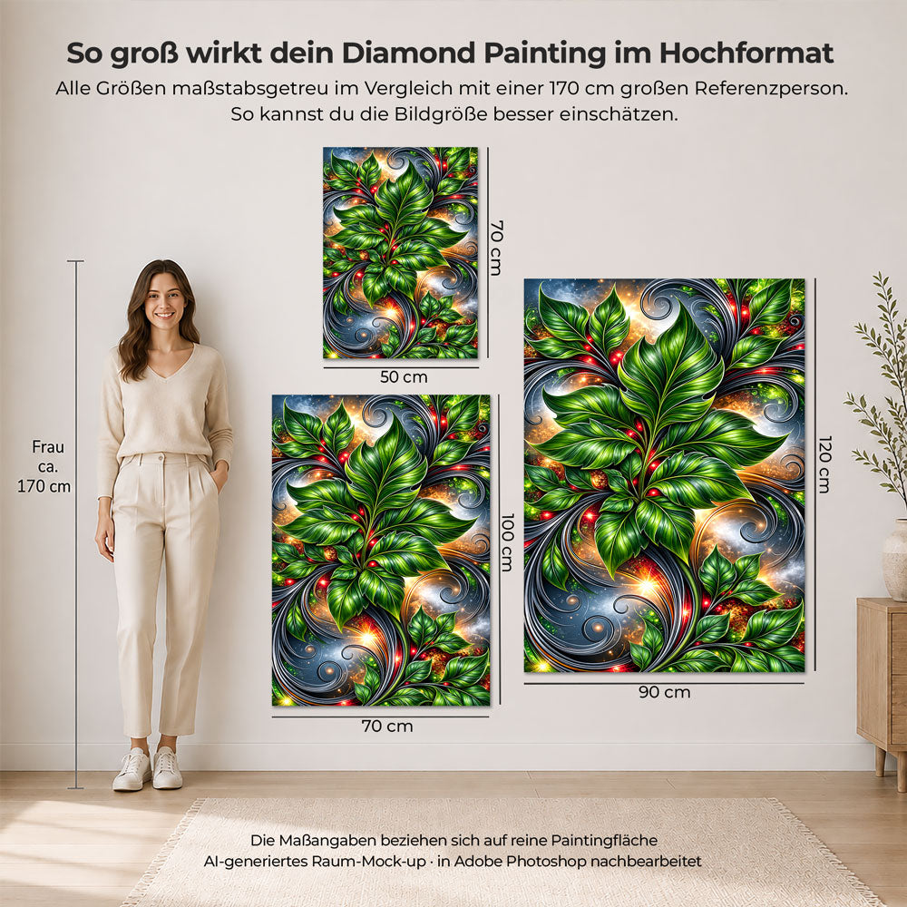 5D Diamond Painting – Smaragdzauber des Lebens