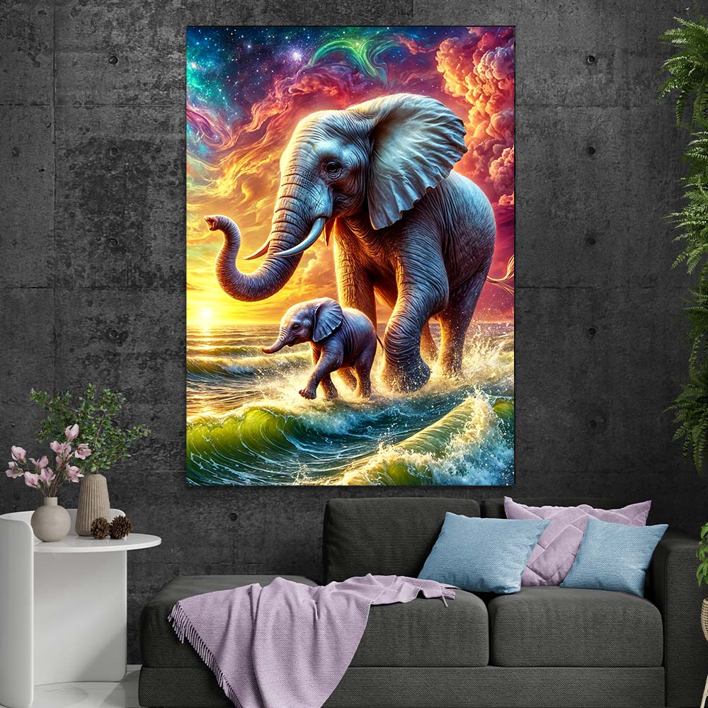 5D Diamond Painting – Sonnenpfade der Giganten, Unique-Diamond