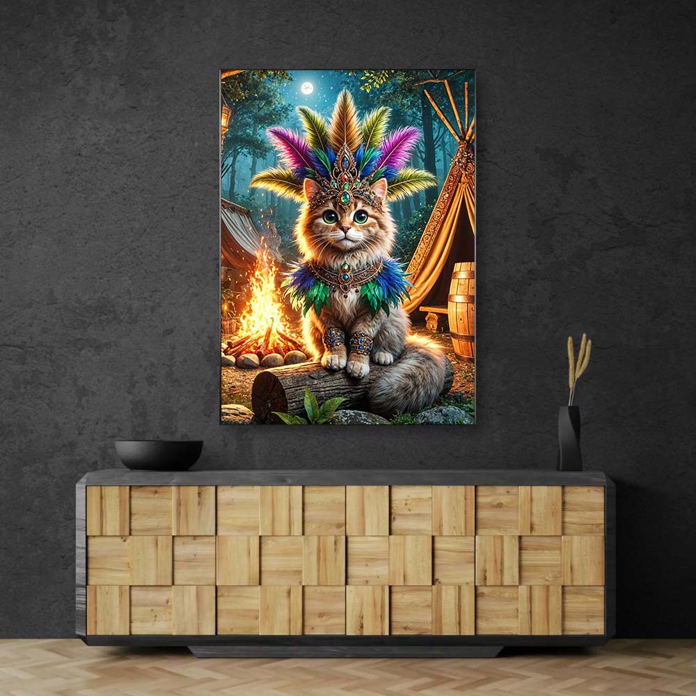 5D Diamond Painting – Stammeskönigin Minka, Unique-Diamond