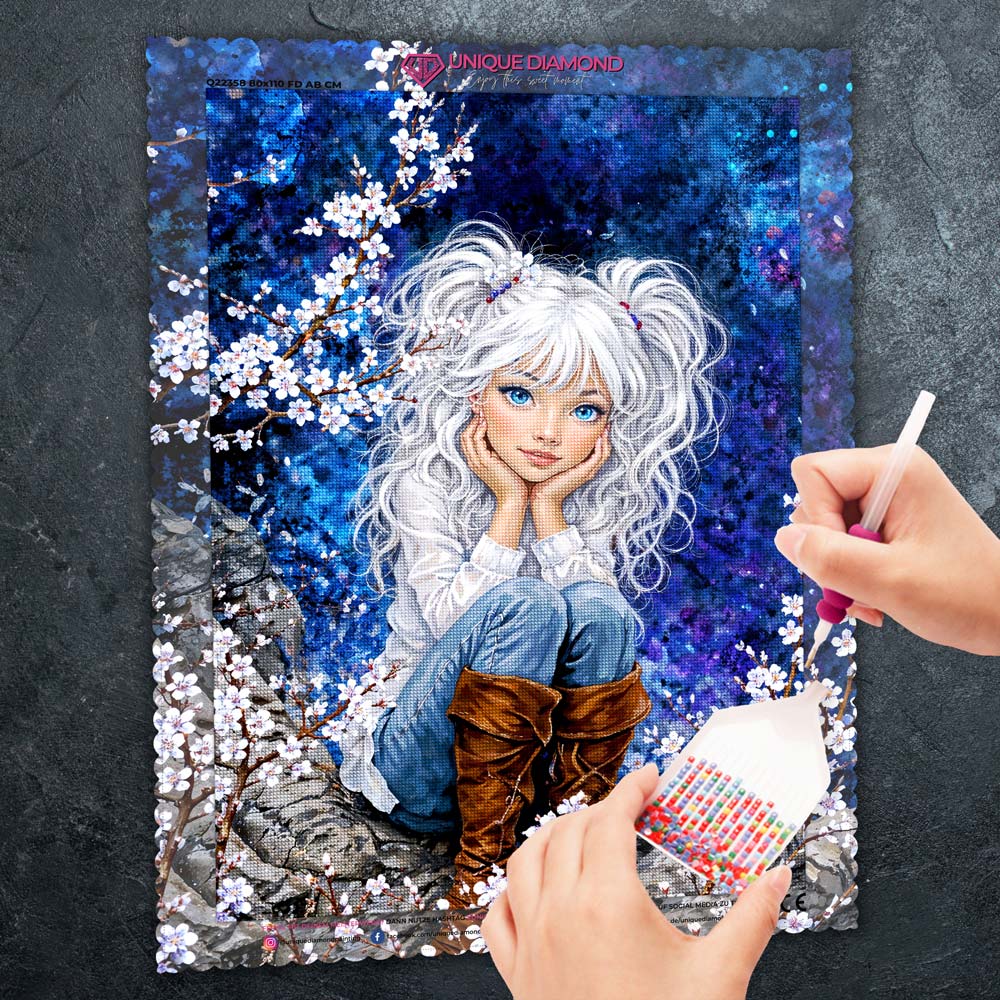 5D Diamond Painting – Starlit Blossom