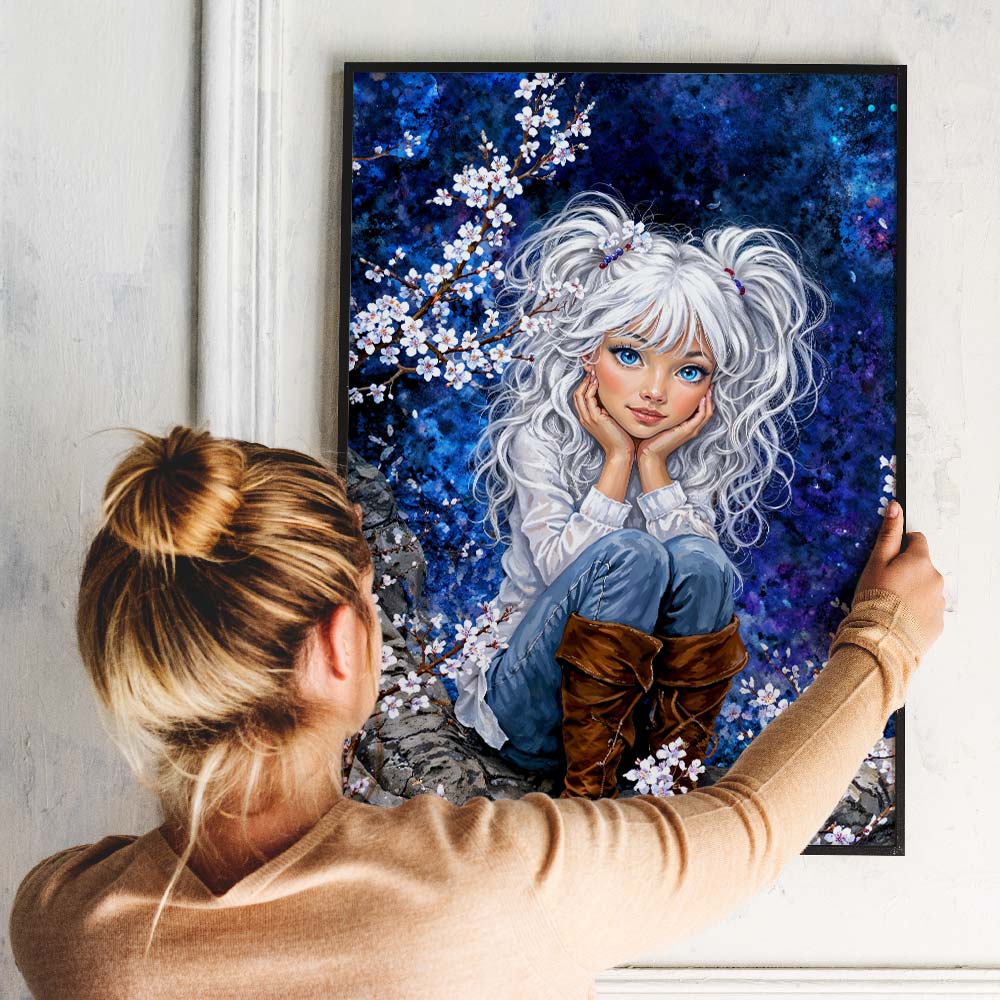 5D Diamond Painting – Starlit Blossom