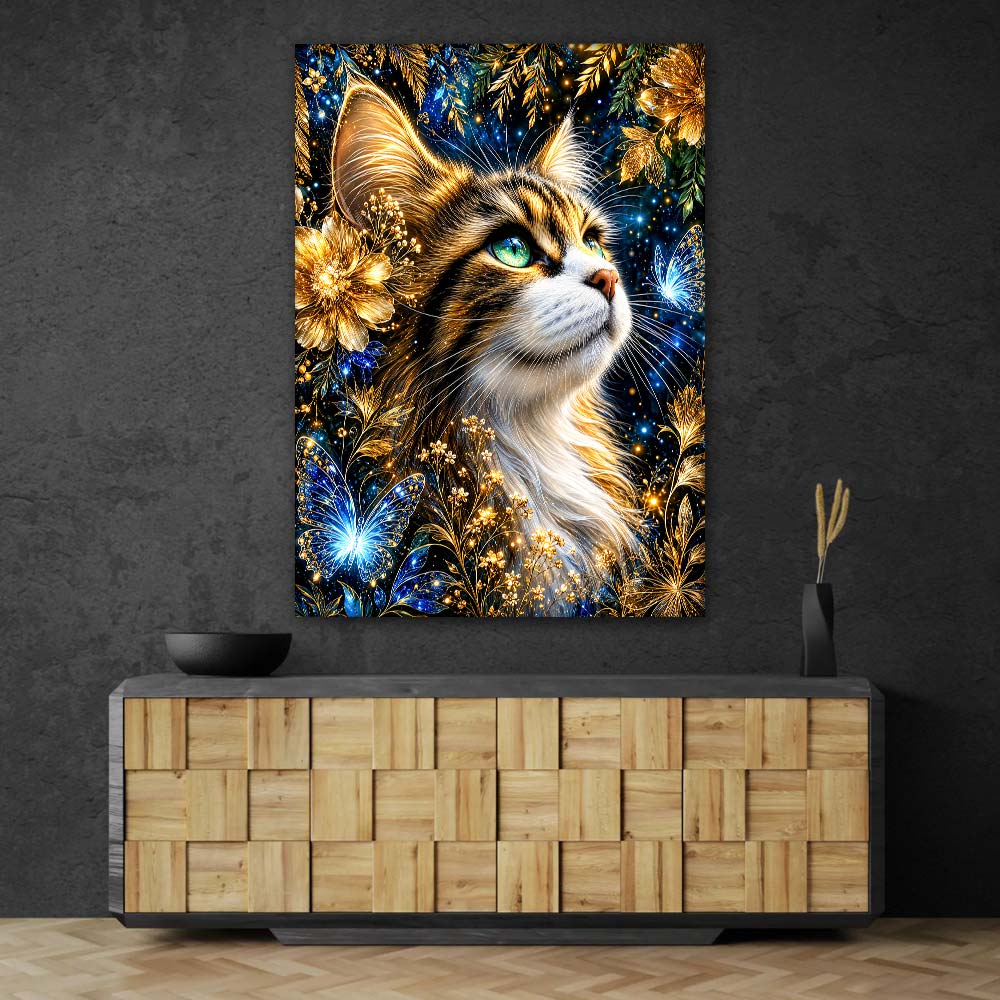 5D Diamond Painting – Sternenflüstern im Goldenen Blütenhain