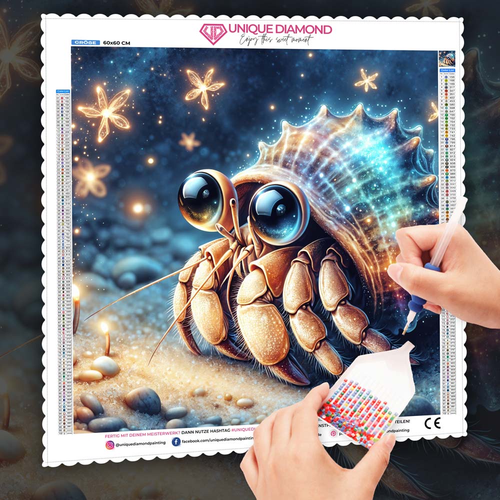 5D Diamond Painting – Sternenglanz am Strand, Unique-Diamond