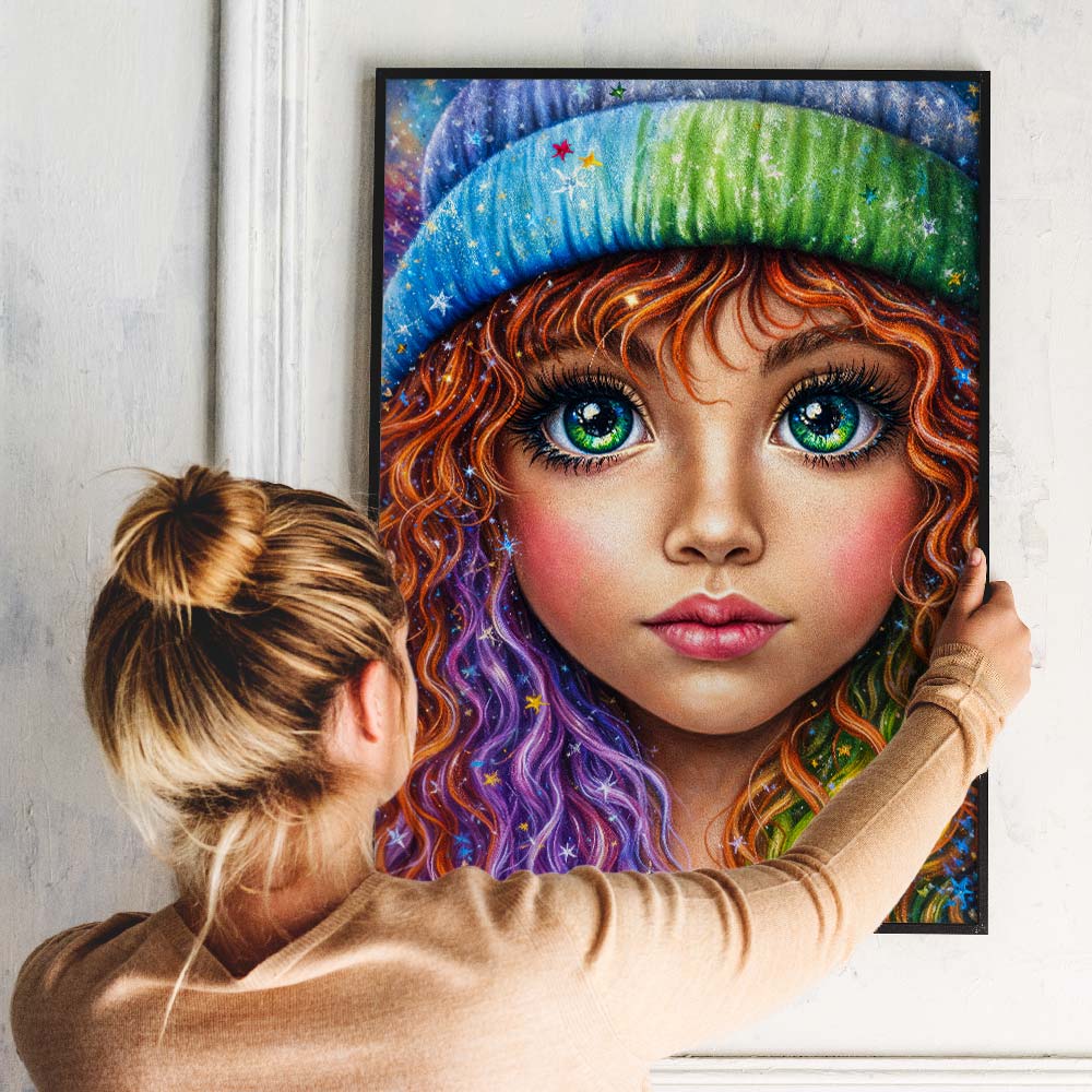 5D Diamond Painting – Sternenmädchen Livia im Farbenrausch