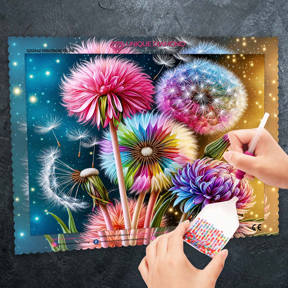 5D Diamond Painting – Sternentanz der Wunschblüten