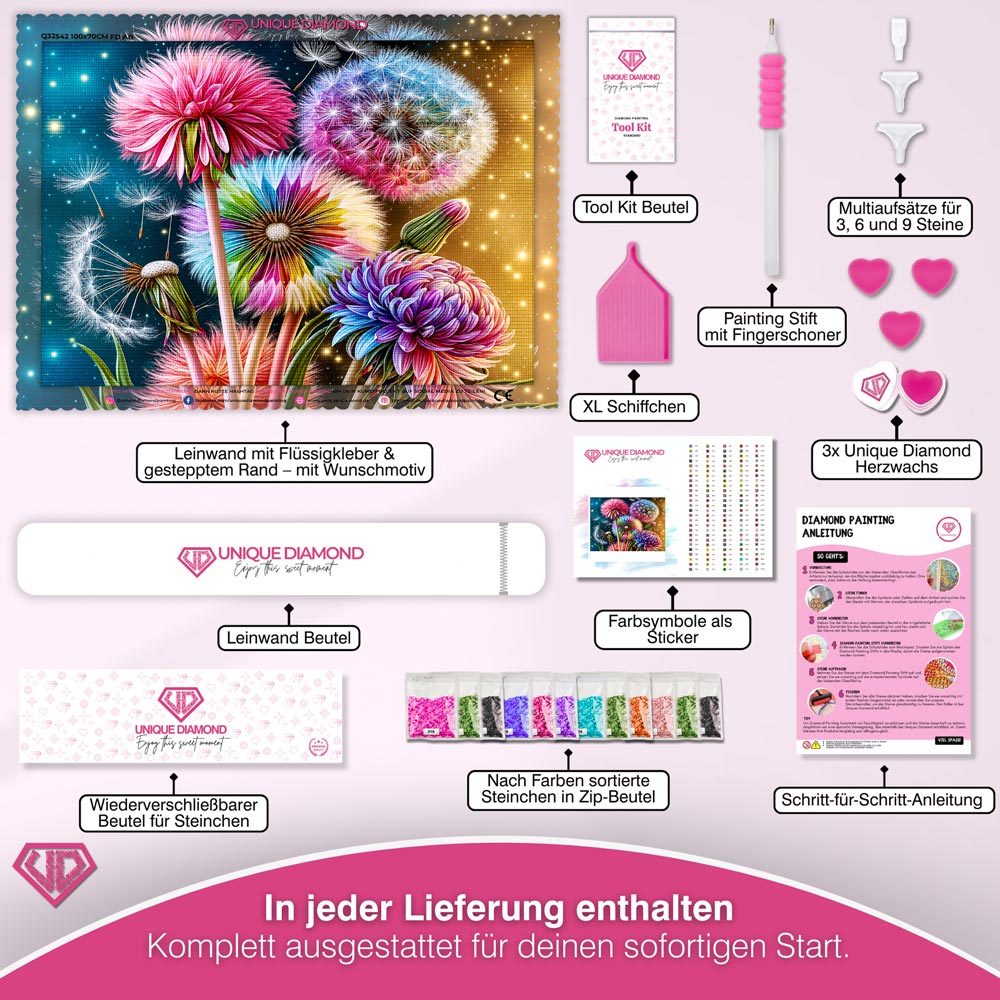 5D Diamond Painting – Sternentanz der Wunschblüten
