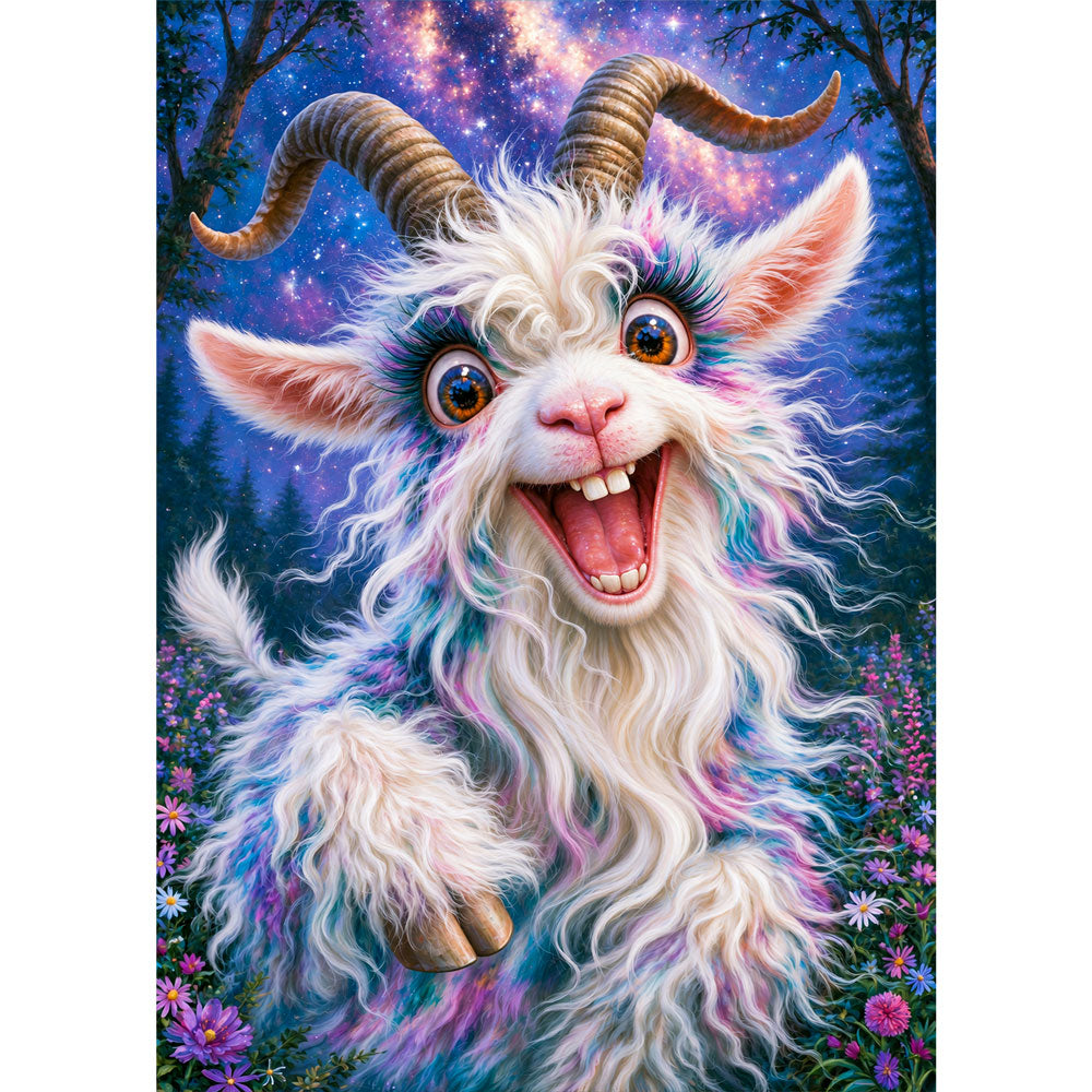 5D Diamond Painting – Sternenzottel im Zauberwald | Unique Diamond