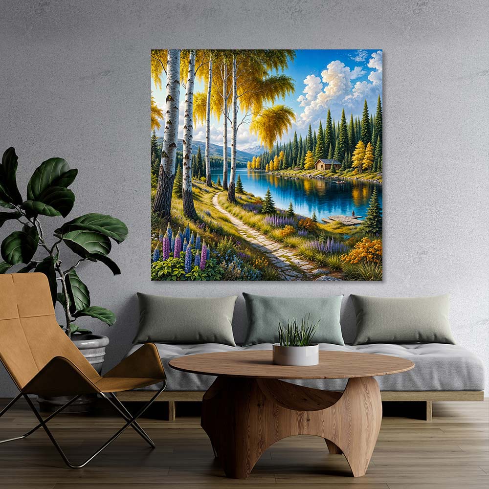 5D Diamond Painting – Stille Ufer von Morgenruh, Unique-Diamond