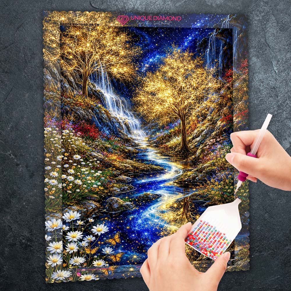 5D Diamond Painting – Strom der Sternenwälder